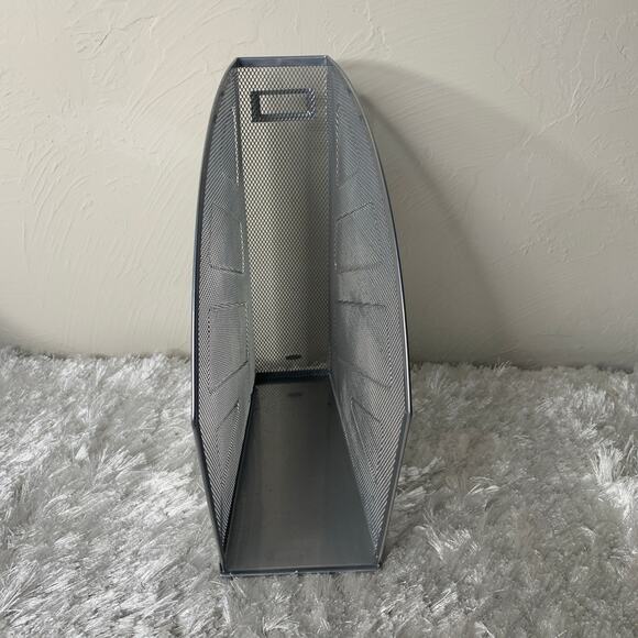 Rubbermaid Wire Silver File Paper Magazine Holder Organizer 12 x 9.5" - Picture 1 of 4